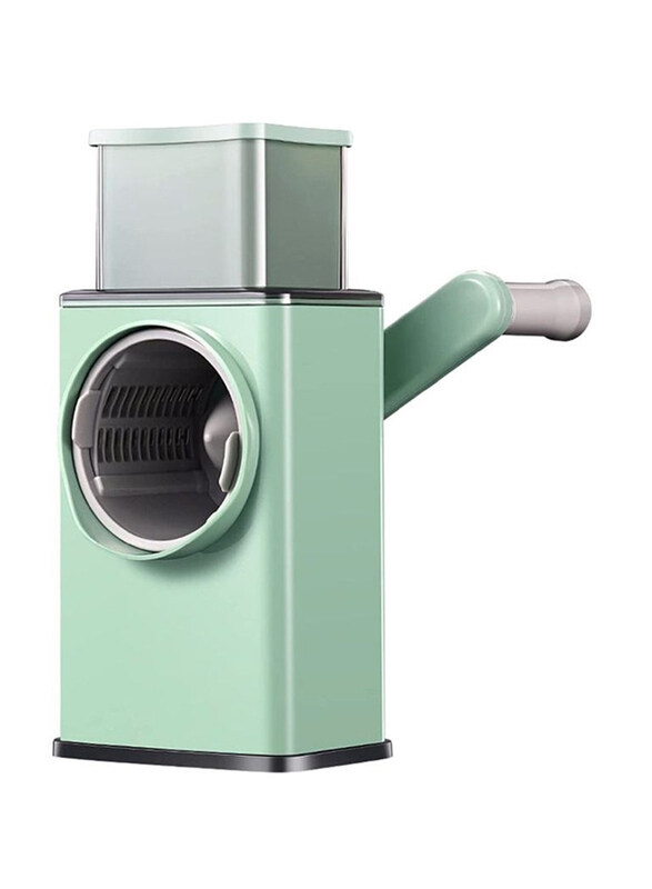 

DubaiGallery Multifunctional Vegetable Cutter Kitchen Cheese Grater Rotary Slicer Cutter 3-in-1 Salad Grinder, Green