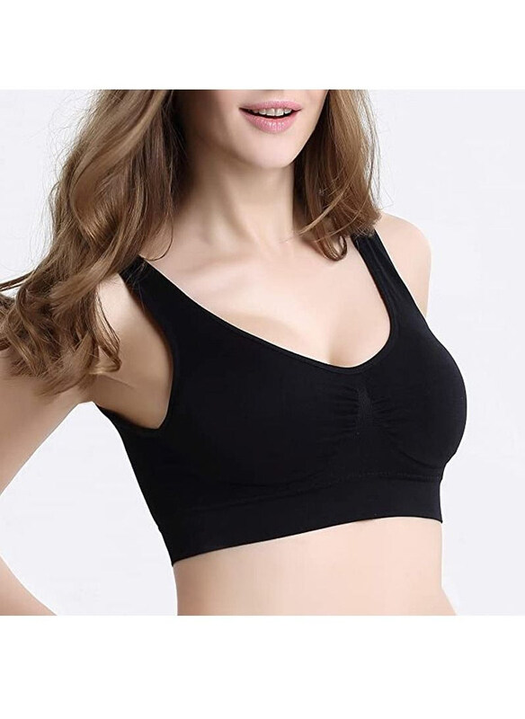 

Generic Push Up Bra Sport Bra T Shirt Bra, Black