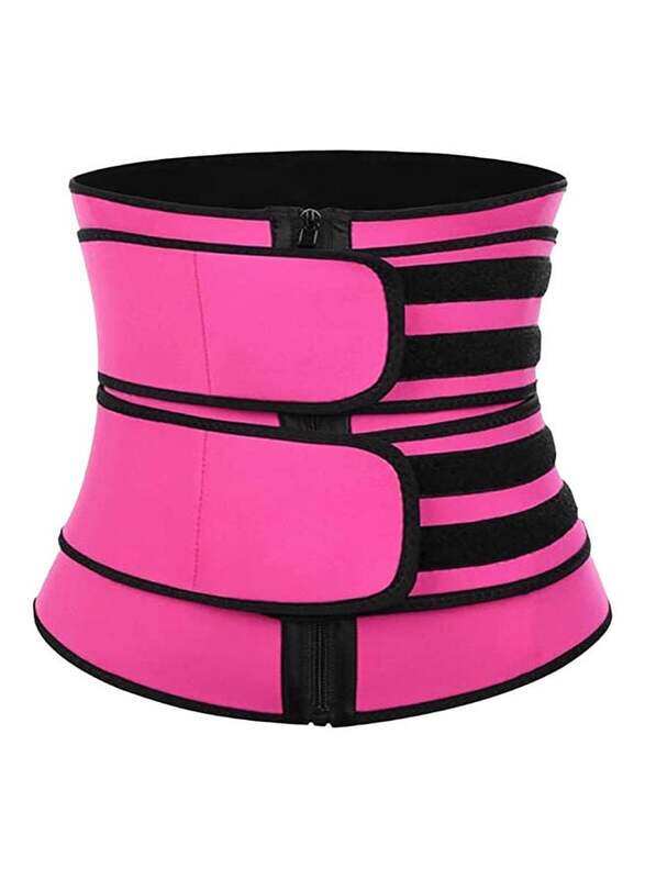 

Generic Waist Trainer with Zipper Closure, XXL, Y-18952RO1-2XL, Pink/Black
