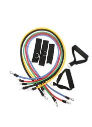 Latex Resistance Bands Exercise Tube Rope Set, Multicolour