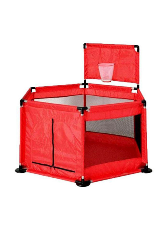 

Cool Baby Ball Pit Fence Tent With Basketball Hoop, WL01RDTAM, Ages 6+ Years, Red