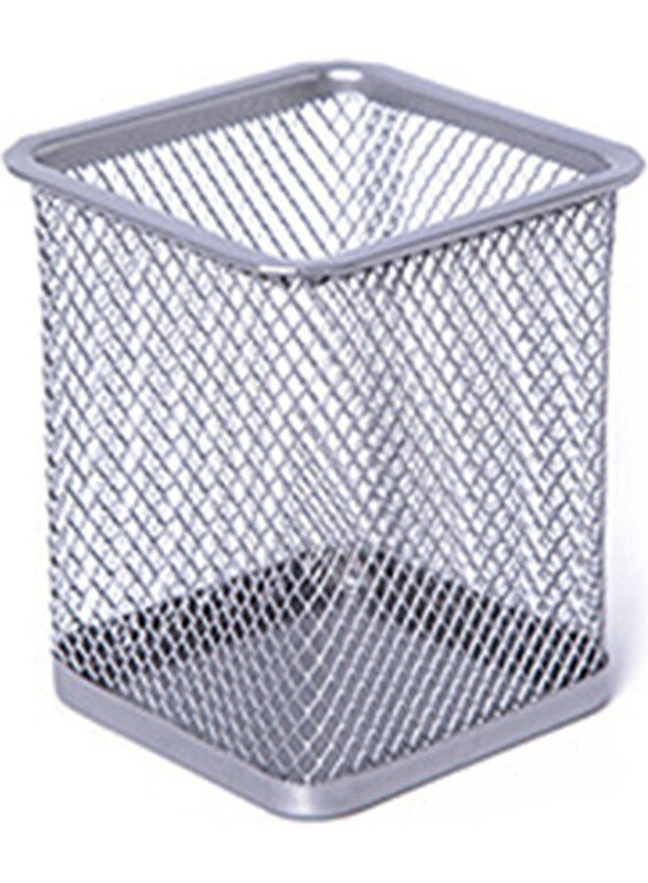 

Generic Mesh Metal Pen Pencil Brush Pot Holder, Silver