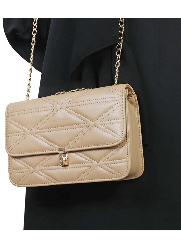 

DubaiGallery PU Leather Large Capacity Casual Shoulder Bag for Women, Beige
