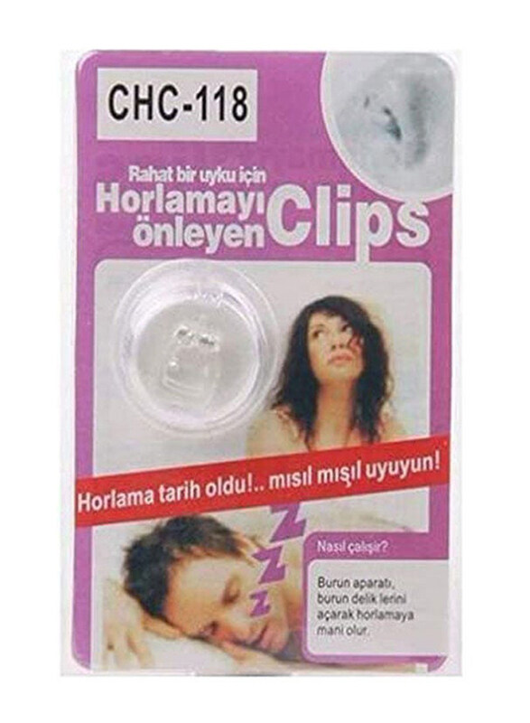 

Generic Unisex Nose Clip Silicone Anti Snoring Aid Snore Stopper, CHC-118, Clear