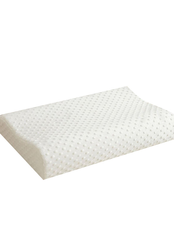 

DubaiGallery Cervical Health Care Memory Foam Orthopaedic Latex Neck Pillow, White