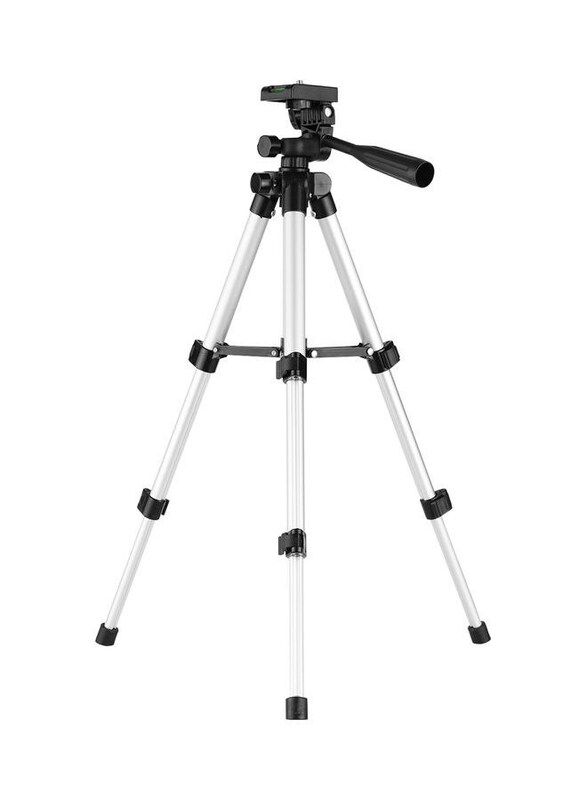 

Generic 3-Section Tripod Stand With Phone Clamp Holder Set, Silver/Black