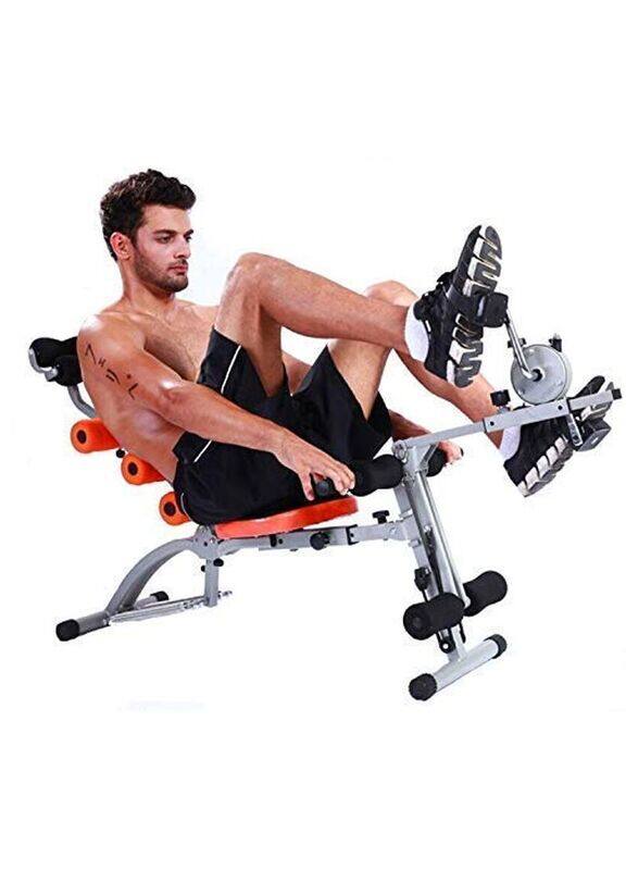 

Generic Six Pack Care w ith Pedal Abdominal Machine, Black/Orange