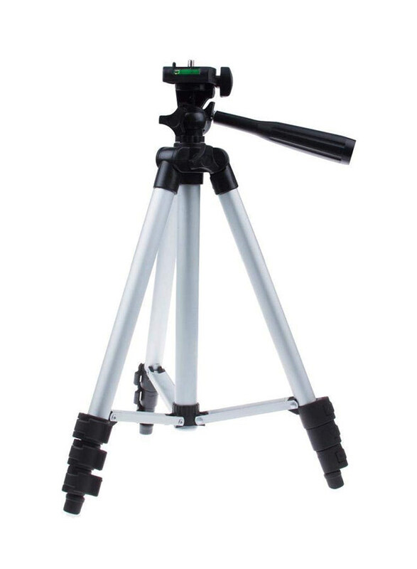 

NA Portable Tripod Stand for DSLR Camera, Silver/Black
