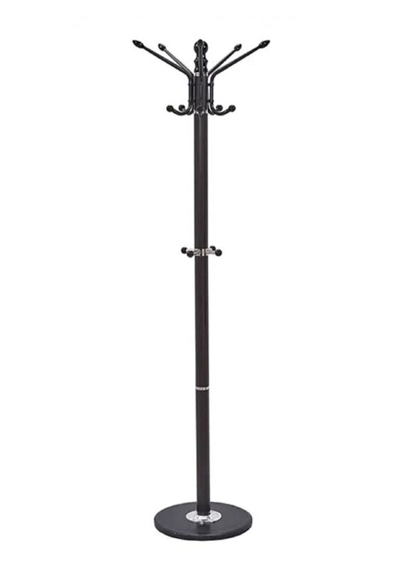 

DubaiGallery 12-Hooks Freestanding Metal Coat Rack Hanger, Black