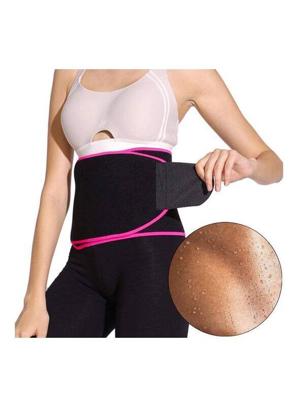 

XiuWoo Neoprene Sweat Waist Trimmer Adjustable Slimming Belt, 105 x 20 cm, Rose/Black