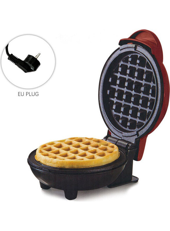 

Generic Non Stick Mini Waffle Maker, Red/Black