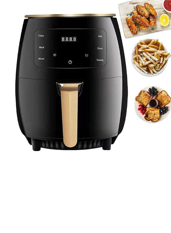 

Silver Crest 6L Electric Extra Large Capacity Airfryer with Digital LED Touch Screen, 2400W, Black