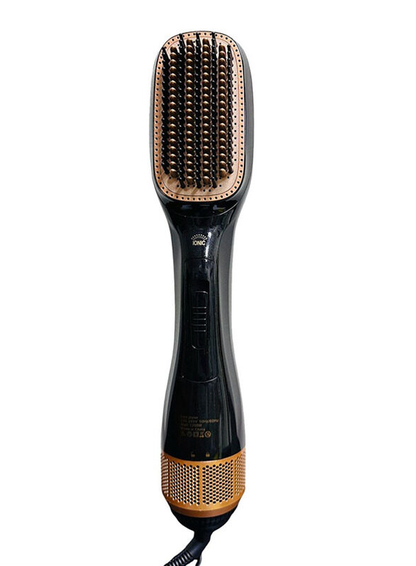 

Uliova Professional Hair Styling 2 In 1 Brush One Step Hair Dryer And Styler Electric Hot Air Brush Ceramic Hair Straightener Comb, Black