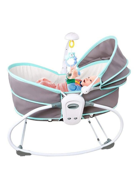 

Generic 5-in-1 Multifunctional Portable Baby Rocker Bassinet, Grey/Green
