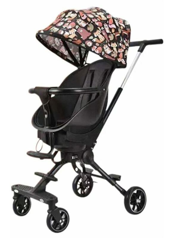 

Generic Children's Walking Two-Way Baby Artifact Foldable & Rotatable Baby Light Trolley, Multicolour