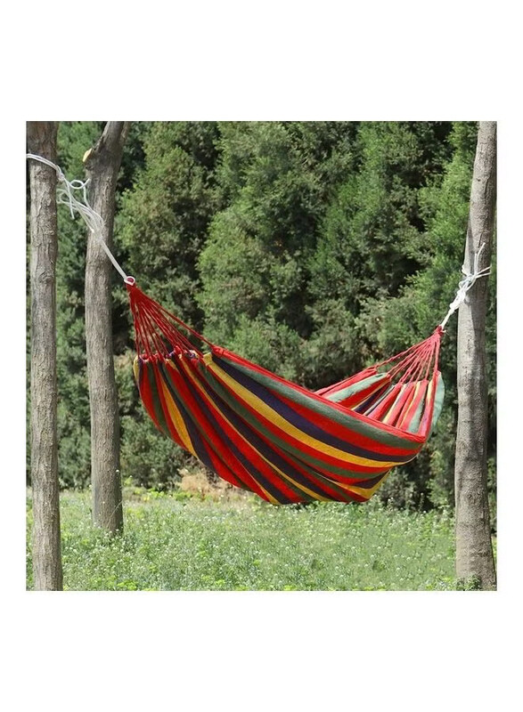 

Generic Thick Canvas Outdoor Hammock Swing, Multicolour