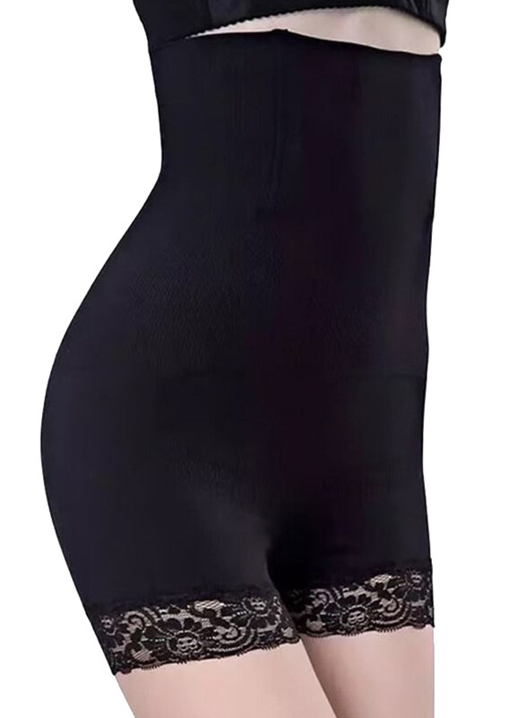 

Generic Tummy Control High Waist Underwear Slimming Shapewear, Black, Large