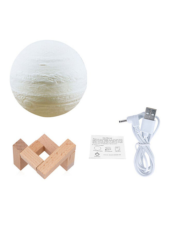 

Generic Moon Night Lamp with Wood Stand, 7.9-Inch, White