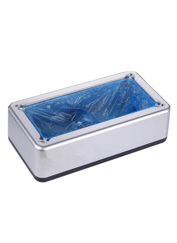 

DubaiGallery Automatic Unisex Household Stepping Disposable Shoe Cover Dispenser Machine, Silver