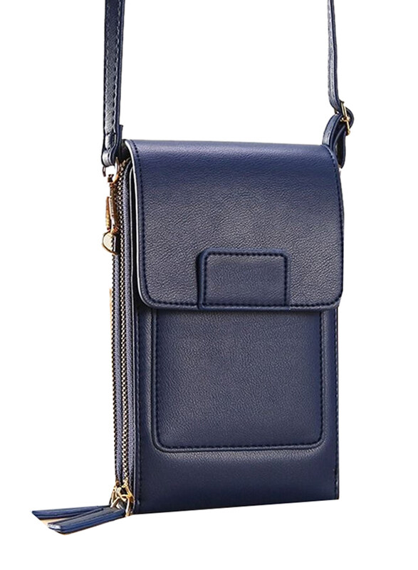 

DubaiGallery Leather Touch Screen Mobile Phone Retro Fashion Shoulder Bag for Women, Blue