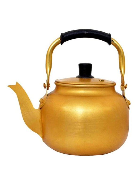

Generic 1L Aluminium Tea Kettle, Gold/Black