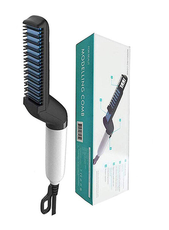 

Wazdorf Multifunctional Beard Straightener Comb, White/Black