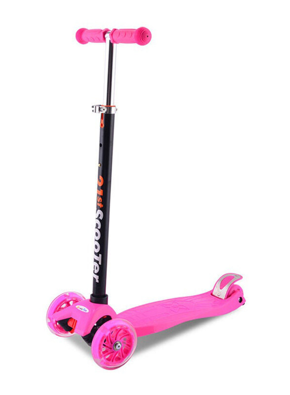 

Cool Baby Foldable Kick Scooter With LED Lights, Pink