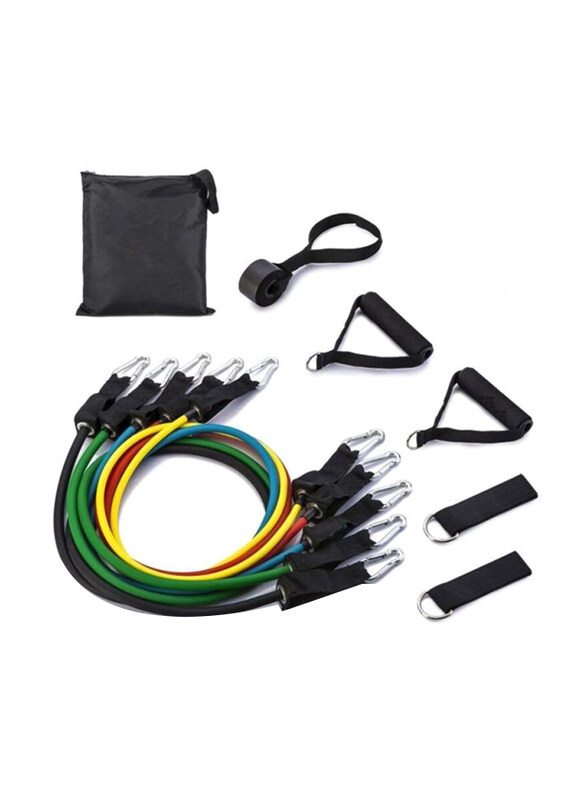 

Generic Resistance Band Set with Carrying Case, 11 Piece, Black