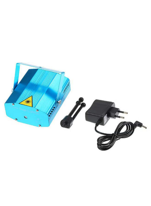 

Generic Mini LED Laser Projector Stage Light with Accessory, Blue