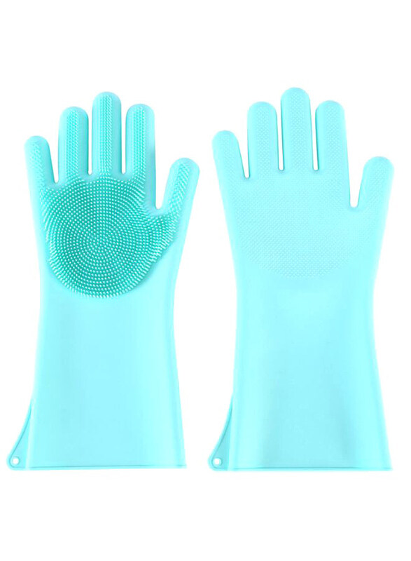 

Generic Slip Insulation Dishwashing Brush Glove, Blue