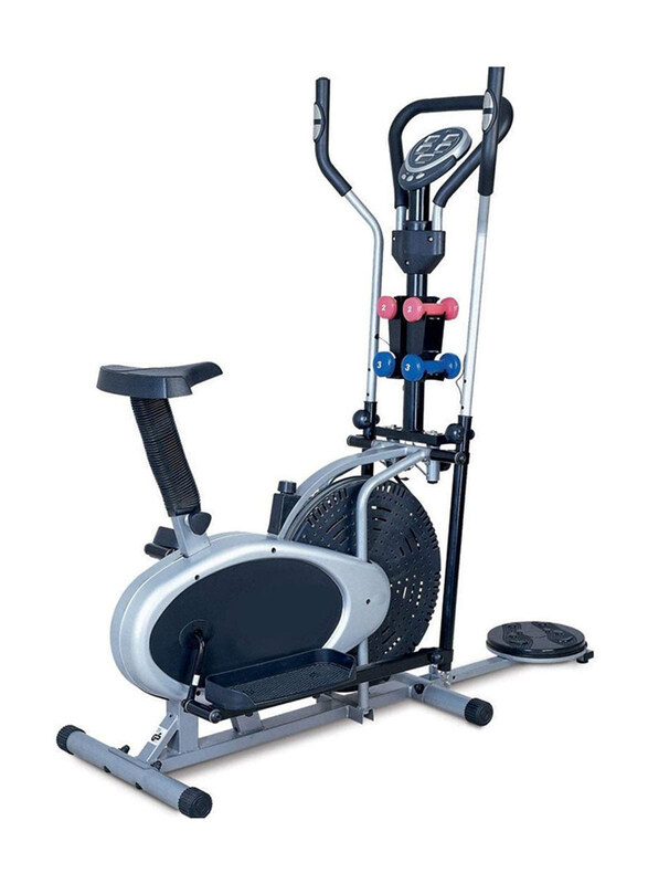 

DubaiGallery 5-In-1 Stepper And Dumbbells Exercise Bike, Black/Grey