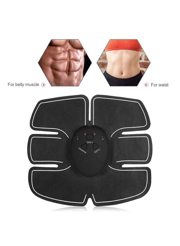 Abdominal Muscle Trainer Gel Pad, 6cm, Black