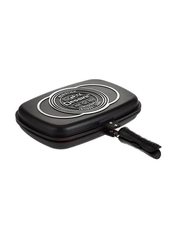 

Dessini 36cm Double Side Die Casting Grill Pan, Black/Silver
