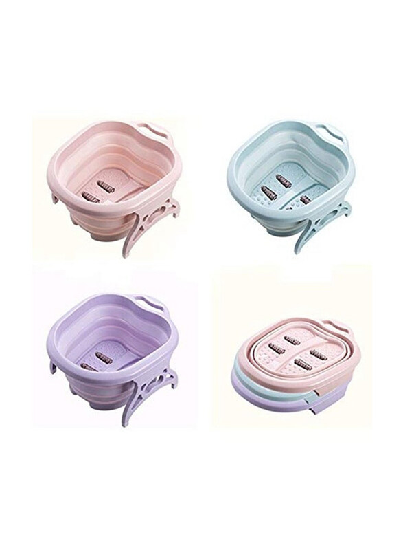 

DubaiGallery Collapsible Portable Foot Spa Soaking Bath Tub with Foot Massage Rollers, Assorted Colour