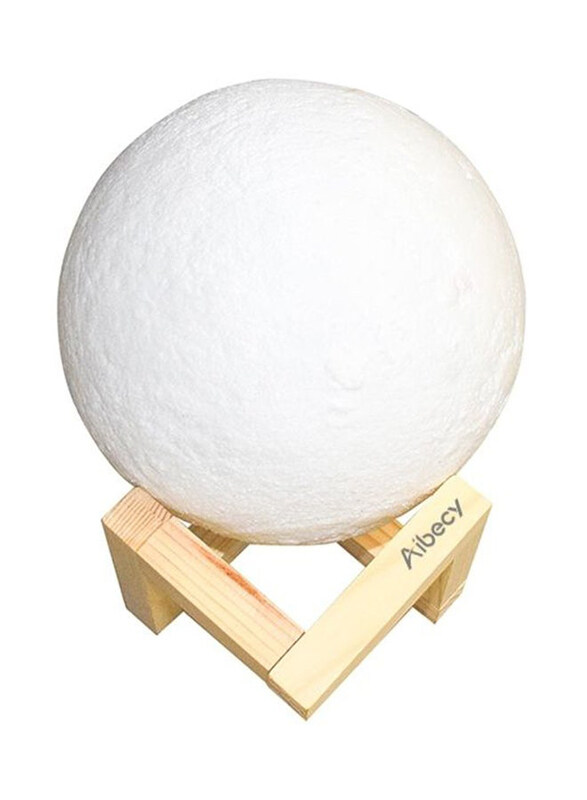 

Beauenty 3D USB LED Moon Lamp with Stand, Beige/White