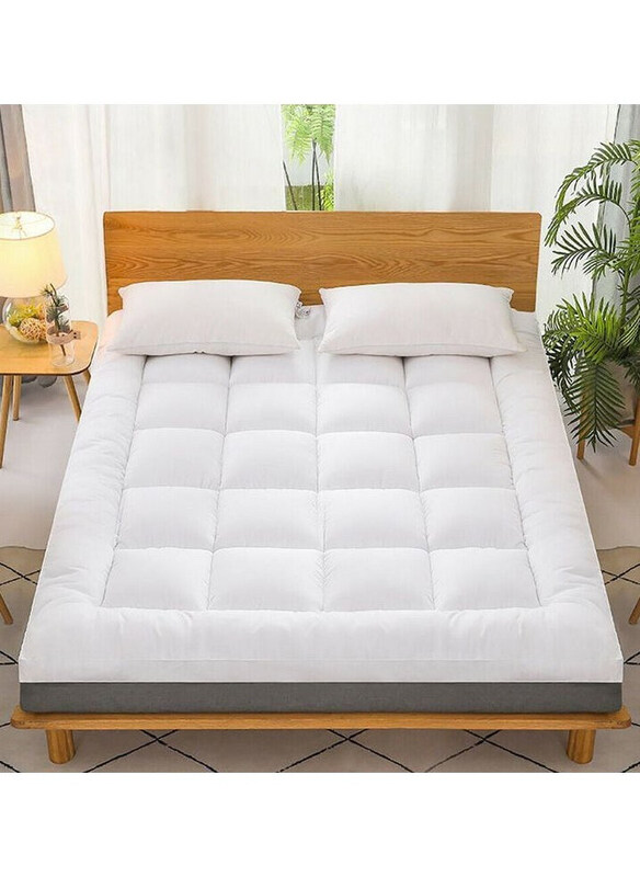 

DubaiGallery Bedding Fitted Full Mattress Protector, White