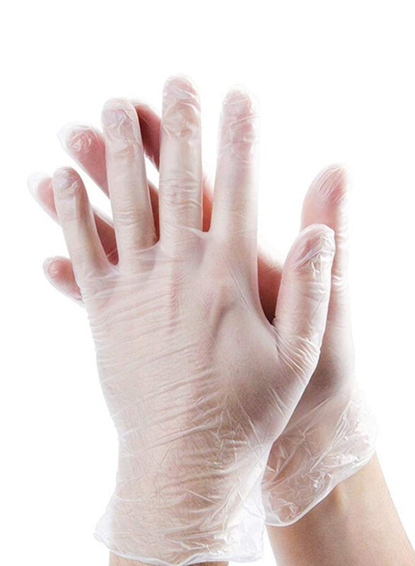 

Generic Disposable Vinyl Powder Free Glove, 100 Pieces, Medium, Clear