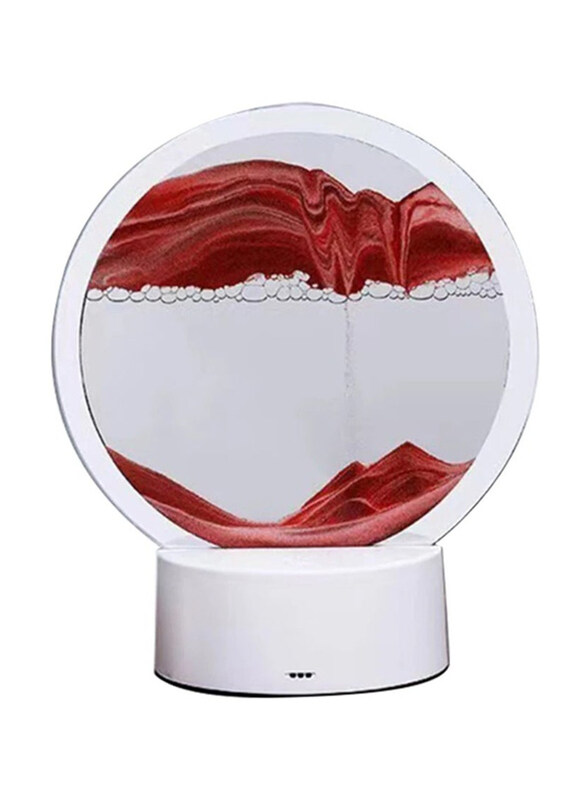 

DubaiGallery Hourglass RGB Colour Bedroom Decorative Night Light 3D Luminous LED Desktop Dynamic Quicksand Painting Table Lamp, Multicolour
