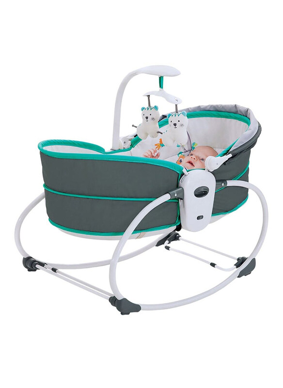 

Generic 5-in-1 Musical Melodies with Soothing Vibration Rocker and Bassinet, Multicolour