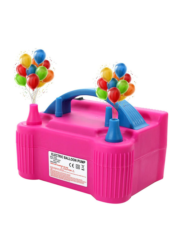 

Generic Electric Balloon Inflator with High Power Two Nozzle, Pink