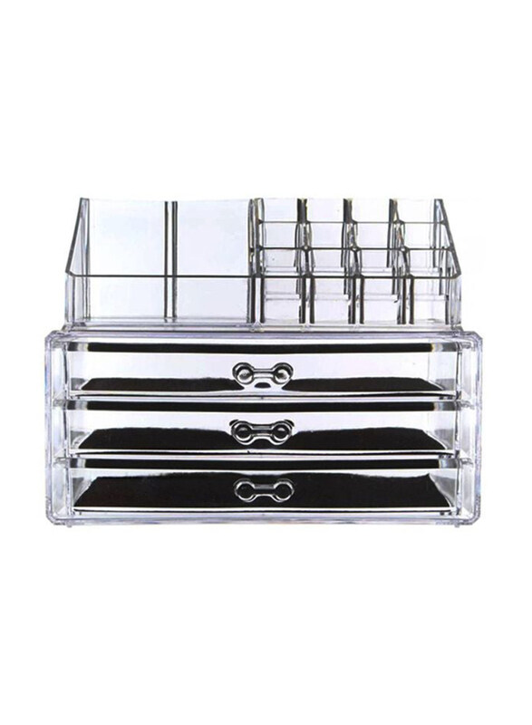 

Generic 3-Drawer Cosmetic Organizer, Clear