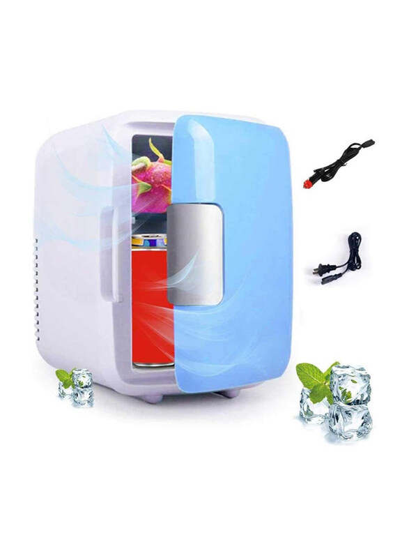 

DubaiGallery 4Ltr Portable Car Mini Refrigerator with Two-Purpose Heating Cooling Box, Blue