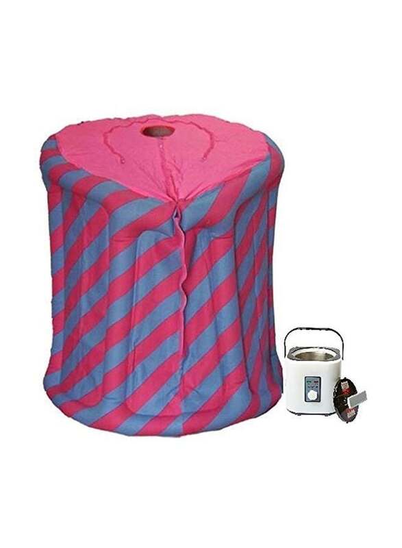 Portable Steam Sauna Suit, One Size, Pink/Blue