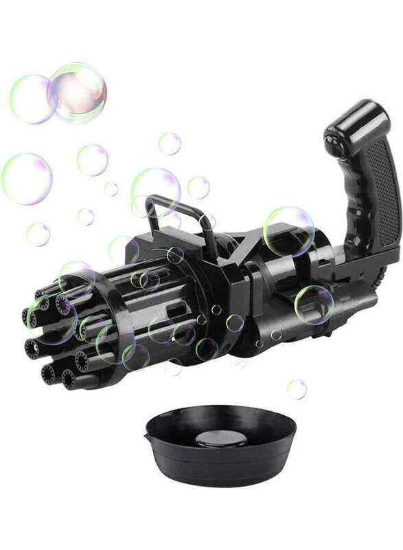 

XiuWoo 8-Hole Gatling Bubble Gun, Ages 2+, R19, Black