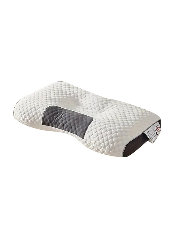 

DubaiGallery Knitted Antibacterial Cotton Massage Neck Pillow, White