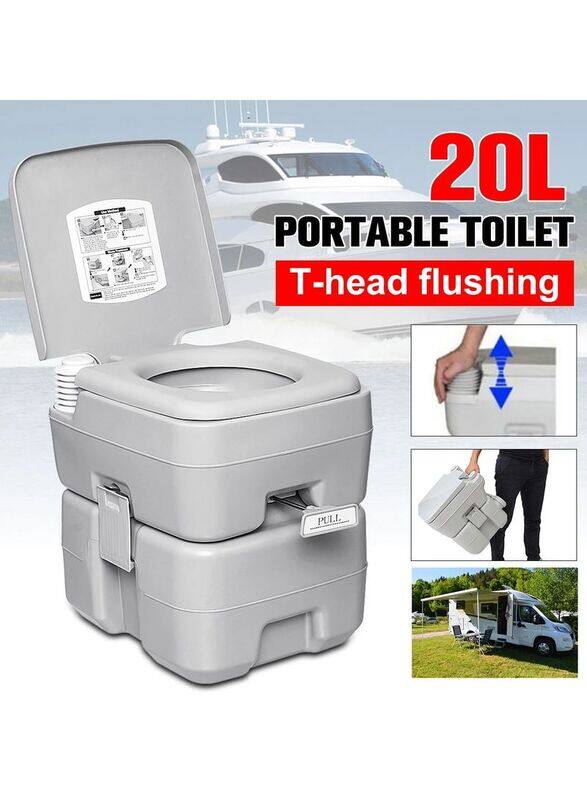 

Generic Portable Travel Camping Outdoor/Indoor Commode Potty, 20L, White