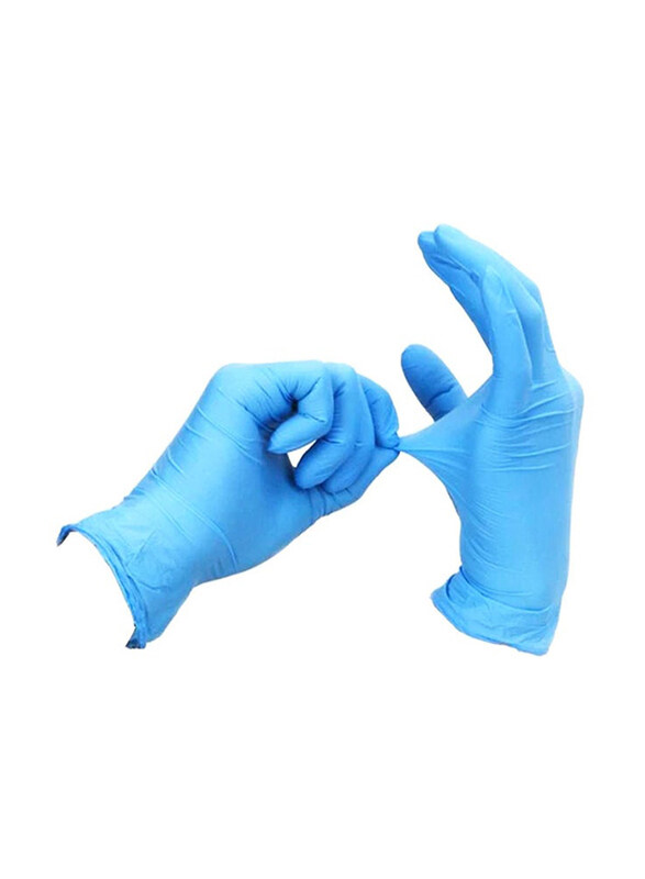 

Generic Disposable Nitrile Powder Free Glove, 100 Pieces, Large, Blue
