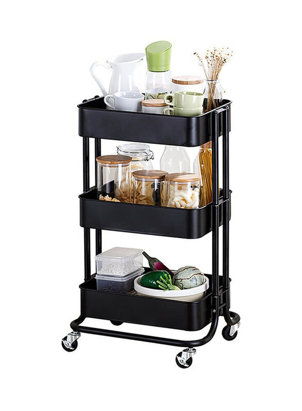 

Generic 3-Tier Rolling Storage Utility Cart, Black