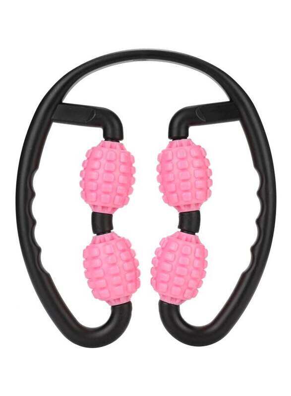 

Generic 4-Wheel Leg Muscle Massager, Black/Pink