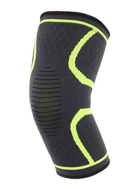 

Generic Breathable Non-Slip Knitted Sports Knee Pad, Medium, Black/Green